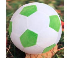 DishyKooker Fu?Ball-Kissen angef¨¹lltes flaumiges Pl¨¹sch-Baby-Fu?Ball-weiches dauerhaftes Fu?Ball-Sport-Spielzeug-Geschenk f¨¹r Kinder Gr¨¹nwei? (Fu?Ball) 20 cm Komfortables Leben