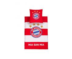 FC Bayern München Bettwäsche rot/weiß Übergröße 155 x 220 cm; Kissen: 80 x 80 cm