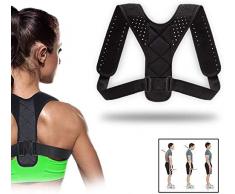 QUNPON Haltungskorrektur für Männer und Frauen, verstellbare obere Rückenstütze zur Unterstützung des Schlüsselbeins und zur Schmerzlinderung von Nacken, Rücken und Schulter