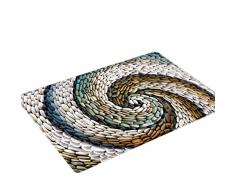 Xmansky Flanell gedruckten Schlicker saugfähige Matten,Dreidimensionales Raumgefühl Teppich Flur Fußmatte rutschfeste Teppich absorbieren Wasser Küchenmatte/Teppich 50X80 CM