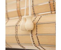 Bambusrollo Premium-Rollläden Für Den Innen- Und Außenbereich, Rollläden In Khaki, Patio/Pavillon/Pergola/Carport-Sonnenschutz, 85cm / 105cm / 125cm / 145cm Breit (Size : 105×220cm)