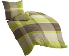 Bierbaum Bettwäsche 4942, Fein-Biber, Made in Germany, kiwi 10, 135x200 + 80x80 cm