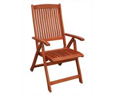 KMH®, Hochlehner aus wetterfestem Eukalyptusholz (ohne Auflage)