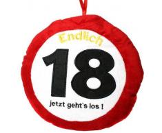 Plüsch Kissen 30 cm Endlich 18 Jetzt geht es los
