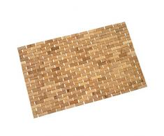 Mendler Badematte HWC-B18, Badezimmer Badvorleger Saunamatte, Bambus 79x50cm