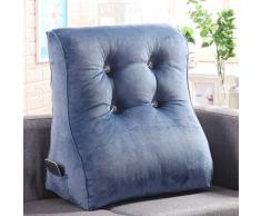 Sccarlettly Kissen Kopfteil Dreieckskissen Büro Sofakissen Chic Casual Taille Soft Case Back Bay Fenster Zurück 45 * 55Cm (17.7 * 21.6 Zoll) (Color Beige) (Color : Sapphire Blue, Size : Size)