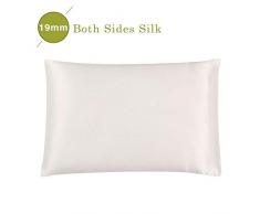 Mommesilk Kopfkissenbezug Maulbeerseide Kissenbezug 1 STK mit Hotelverschluss Haarpflege 19 Momme Seide 40x60cm Elfenbein Verpackung MEHRWEG