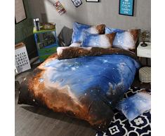 FGDJTYYJ 3D Galaxie Himmel Print Bettwäsche-Set Mit Kissenbezügen Queen-Size Schlafzimmer Doppelbett Bettdecke Mode Geschenk, D, 150x210cm