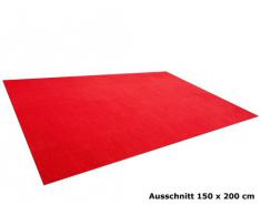 Teppichboden Auslegware Vorwerk Bijou UNI Rubinrot Muster