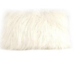 Nielsen Kissenbezug Keller, 30x50 cm, Bright White (weiß), extra flauschig und weich, Kuschelkissen, Dekokissen, Fellkissen, modernes Zierkissen, Sofakissen, dekorativ und elegant