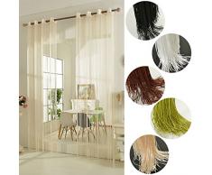 Fadengardine Fadenstore Vorhang mit Ãsen Raumteiler 140 x 250 cm, Apfelgrün