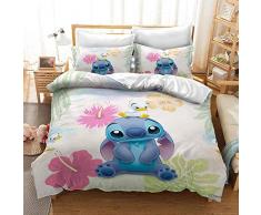 ZZX 3D-Druck Bettwäsche Dekoration 100% Mikrofaser Bedruckte Bettbezug, 3 Stück Set Bettbezug, Reißverschluss, 1 Bettbezug + 2 Kissenbezüge,F- 240x220cm