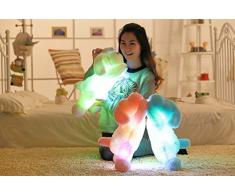 Woneart Kreative Nacht bunte LED-Licht Weich Spielzeug leuchtende Stuffed Hund/Hündchen/Haustier Plüschtiere Relax Kissen Puppen Geschenke (Blue)