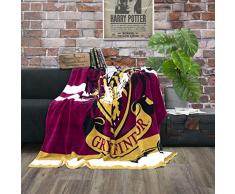 Character World kuschelige Flauschdecke Fleecedecke Harry Potter Gryffindor 160 x 200 cm Hogwarts-Schule große Tagesdecke Kuscheldecke