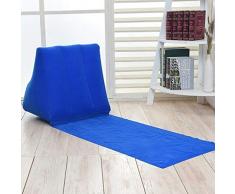 IEAST Thermomatte Picknick-Kissen-Matten-Auflage Außen Strand PVC Thick Flocked Strand-Matte Aufblasbare Dreieck Pad, Größe: 150x38x46cm, (Farbe : Blue)
