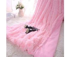 KAIHONG Kuscheldecke Wohndecke Tagesdecke Microfaser Kunstfell Decke für Couch Bett Leicht flauschig - (160 * 200 cm,Rosa)