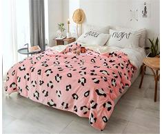 decke,decke allergiker,decke gestrickt,decke anker,decke baumwolle.Leopard Doppelschicht Verdickung Lamm Kaschmir Decke Korallen Samt Decke Büro Nickerchen Flanell lässig Decke-2-150 * 200cm