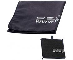 PEARL Sporthandtuch: Extra saugfähiges Mikrofaser-Handtuch, 80 x 40 cm, schwarz (Handtücher Microfaser)