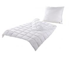 PROCAVE MICRO-COMFORT Qualitäts-Bettdecke für den Sommer | Entspannt schlafen auf hochwertiger Microfaser aus 100 % Polyester | Atmungsaktive Steppdecke in weiß in 200x200 cm | Soft-Komfort Bettdecken aus Hohl-Faser