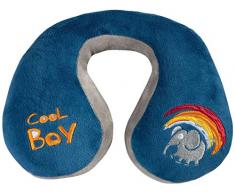 Walser 30757 Cool Boy Nackenhörnchen, Nackenkissen Kinder, Reisekissen, blau