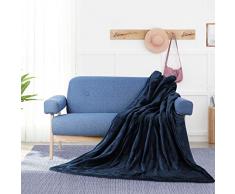 MVPower Heizdecke Elektrische180X130cm,Kuschelheizdecke, Wärmedecke mit 3 Leistungsstufen & abschaltautomatik & Überhitzungsschutz & Timer &Abnehmbarem Schalter Waschbar Königsblau