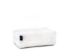 Leewadee Yoga-Block Thai-Kissen Kissen-Block Yoga-Klotz Pilates Yogakissen Meditations-Kissen Nacken-Kissen Ökologisches Naturprodukt, 35x18x12 cm, Kapok, weiß