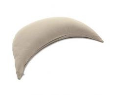 Halbmond mit Bio-Hirseschalen Köper rohweiß - Hirsekissen | mit zusätzlichem Bio-Inlett