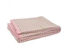 Little Naturals 516-522-00055 Gestrickte Decke, 100 X 150 cm, Mixed rosa/sand/off-white