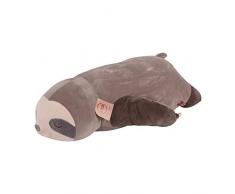 UNUS Seitenschläferkissen Stillkissen Lagerungskissen Faultier Kissen für Kinder Dekoration extrem weich 75 cm Grau