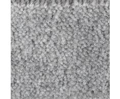 Teppichboden Auslegware Meterware Velour meliert grau 400 cm und 500 cm breit, verschiedene Längen