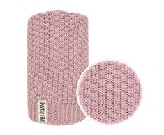 Baumwolle 100% Baby Strickdecke Kuschelige Decke ideal als Baby Decke, Erstlingsdecke, Wolldecke Baby Kuscheldecke 80x100 I 100x120 (1032) (Dunkelrosa, 80 x 100)