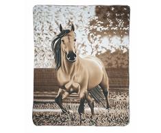 HKM Tagesdecke aus Fleece -Falbe-