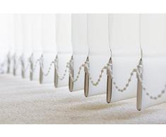 Lamellenvorhang, Vertikal, in 4 Farben und vielen Grössen, Lamellen, Schiebevorhang, Jalousie, Vertikaljalousie, NEU (Weiss, 120 x 250 cm BxH)