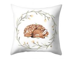 Weihnachts-Serie Weihnachten Baumwolle Leinen Sofa Car Home Taille Kissenbezug Dekokissen Fall 45X45cm Sofa Büro Dekor Kissenhuelle (O)