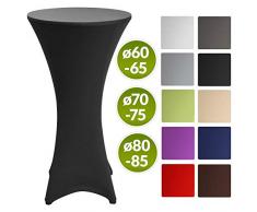 Beautissu Stretch Stehtisch Husse Stella für Bistrotisch Ø 70-75 cm Elegante Stretch-Husse Schwarz als Tisch-Überzug in div. Farben & Größen