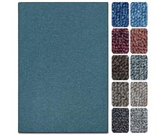 casa pura Teppich London | viele Größen | pflegeleichter Flacher Schlingenflor | Flurteppich, Wohnzimmerteppich, Küchenteppich, Schlafzimmerteppich (Grün - 100x150 cm)