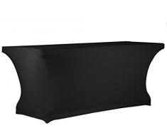 Expand Tischcover, Tischhusse Schwarz - Tisch Cover, Husse als Tischdecke - 140cm bis 160cm - Geschlossen - B1 - Stretch