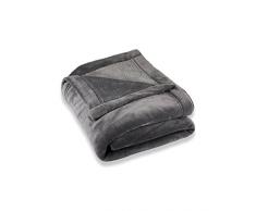 Celinatex 5000075 Kuscheldecke 150 x 200 cm, Tages-/Wohndecke, Montreal, Microfaser Fleece, flauschig, grau