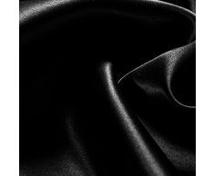 THXSILK Seidenbettwäsche Set 2 teilig, Bettbezug 135 x 200 cm und 80 x 80 cm Kissenbezug, Hypoallergen 19 Momme Maulbeerseide Bettwäsche, Ultra Weich und Glatt, Schwarz