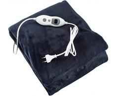 Julava Elektrische Heizdecke in grau | Kuschelheizdecke mit 6 Temperaturstufen und Überhitzungsschutz | beheizbare Decke mit Abschaltautomatik | Kuscheldecke ist maschinenwaschbar bei 30°C