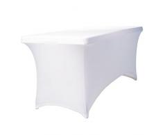 Expand Tischhusse, Tischcover Weiß - Tisch Husse, Cover als Tischdecke - 110cm bis 130cm - Geschlossen - Stretch