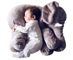 Misandrie Riesige Gefüllte Elefant Kissen Weichem Plüsch Elefant Kissen für Baby/Kinder Niedlich Kuscheln Tier Plüschtier 23,6