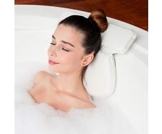 Badekissen für die Badewanne | Badewannenkissen mit Saugnäpfen, rutschfest, stützt Nacken, Rücken, Schultern, Kopf | Wasserdichte Wannenkissen für Jacuzzi, Whirlpool, Hot Tub, Badewanne und Spa