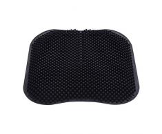 KKmoon Auto Sitzkissen Silicagel Rutschfeste Sitzauflage für Office Truck Hause Atmungsaktiv Silikon Massage Sitzbezug 16,5 Zoll Schwarz