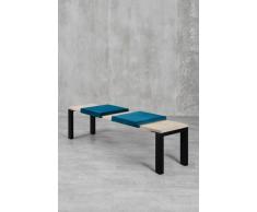 Carla&Marge Klemm-Kissen Feels – 2er Set – 44x6x41 cm – weiches Sitz-Kissen, Samtkissen für Sitzbanktiefe 37,5 cm - Farbe: Petrol