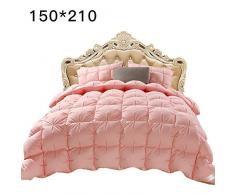 Rouzuofuzhuangdian Daunen Bettdecke,4D Gänsedaunen Winter Quilt Bettdecken Tröster Decke Bettbezug Baumwolle Abdeckung Twin Queen King Full Size Für Home Hotel-150 x 210 cm_Rosa