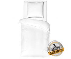 Aminata Premium – Exklusive Leinen-Wende-Bettwäsche Natur 135-x-200-cm - Damen, Männer - 60% Leinen + 40% Baumwolle, beige, hochwertige Knöpfe, Knopfleiste, Öko-Tex, Made in Belgien