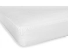 Haus und Deko Molton Matratzenschoner Spannbetttuch Matratzenauflage wasserdicht Spannbettlaken Baumwolle weiß ca. 140x200 cm