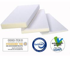 saarschaum® Schaumstoffplatte, Schaumstoff Matte RG 2540 200x80x3cm weich, Gute Qualität für Sitzkissen Rückenkissen Sitzbänke Stuhlkissen Wohnmobilausstattung Matratzenauflage Versandpolster