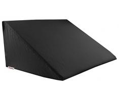 beties Big Comfy Basic Keilkissen Bezug ca. 62x49x30 cm 100% Natur Baumwolle in vielen fröhlichen Unifarben (schwarz)